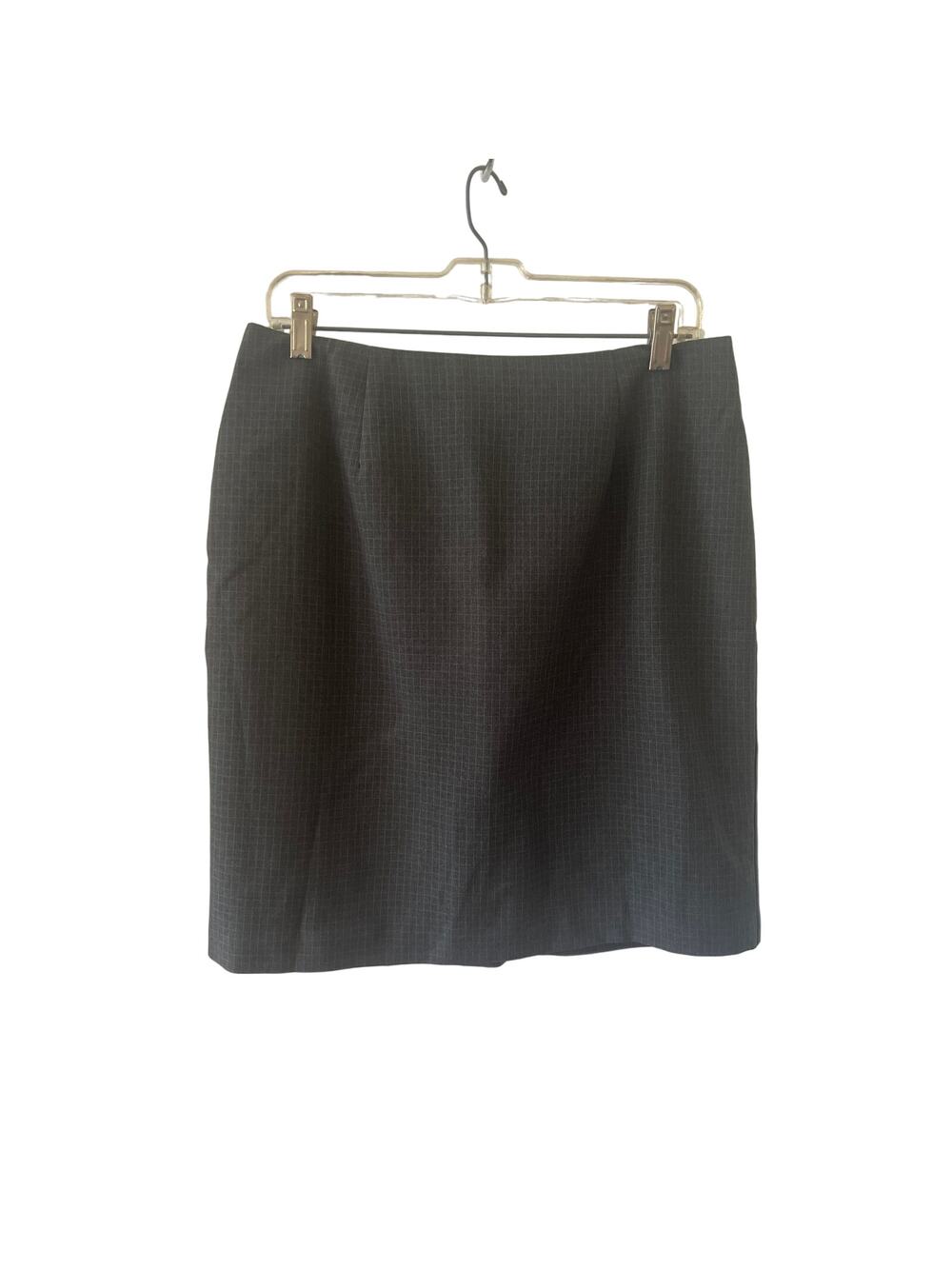 Vintage Requirements Misses Size 12 Gray Windowpane Check A-Line Skirt